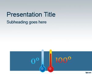 Example of chemistry thermometer used in Microsoft PowerPoint presentations as a free template