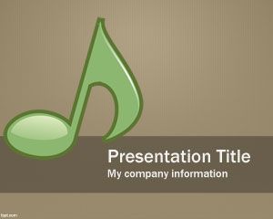 Free Musical PowerPoint Template with Music Note Symbols
