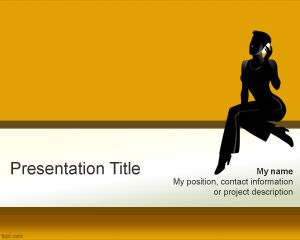 Talkative Woman PowerPoint Template