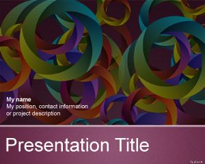 Free circles PowerPoint template with multi color background