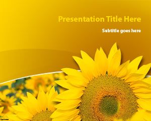 Sunflower Plant PowerPoint Template