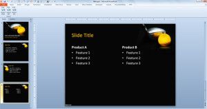 Internal slide design for Golf PowerPoint presentation
