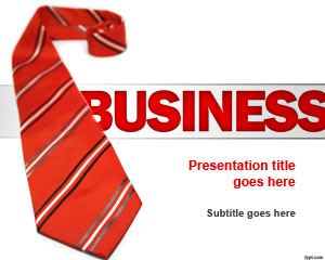 Red Tie Business PowerPoint Template