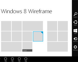 Windows 8 Home Wireframe Template for PowerPoint