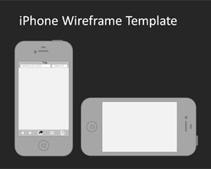 iPhone Wireframe PowerPoint template