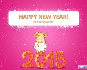 Free Happy Goat New Year 2015 PowerPoint Template