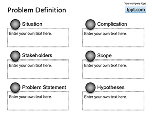 Free Simple Problem Definition PowerPoint Template for Problem-solving presentations