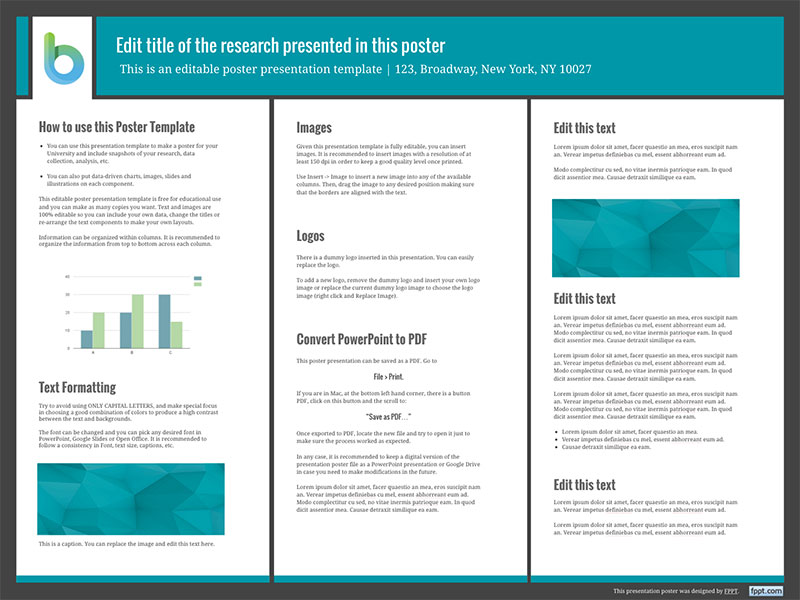 poster presentation template free download ppt 48x96