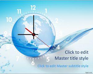 Earth PowerPoint template for Time Management presentations