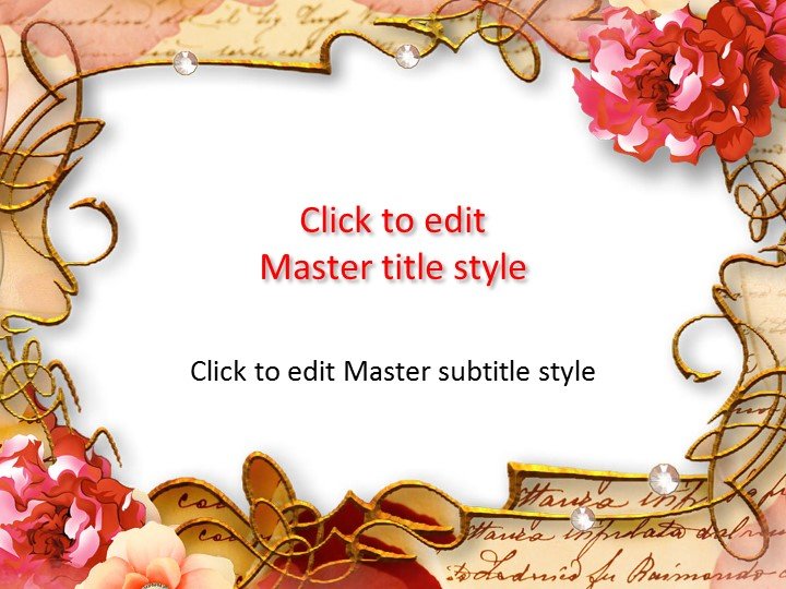 Free Flower Frame PowerPoint Template - Free PowerPoint Templates