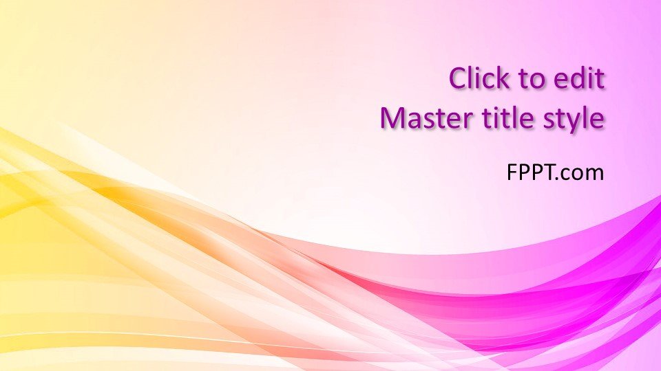 Free Abstract Background PowerPoint Template with Curves - Free