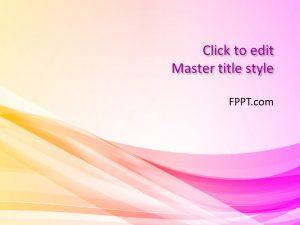 Free Abstract Background PowerPoint Template with Curves