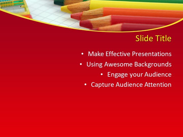 160109crayonstemplate4x32 Free PowerPoint Templates