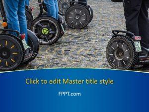 Free Driving Segway PowerPoint Template