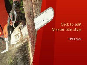Free Chainsaw PowerPoint Template