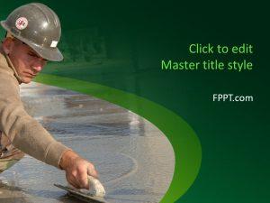 Free Construction Worker PowerPoint Template