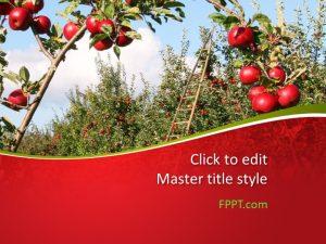 Free Apples Tree PowerPoint Template