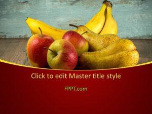 Free Table with Fruits PowerPoint Template