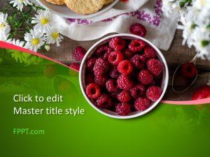 Free Red Raspberry PowerPoint Template