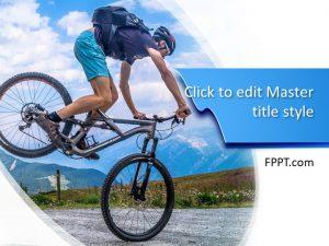 Free Cyclist PowerPoint Template