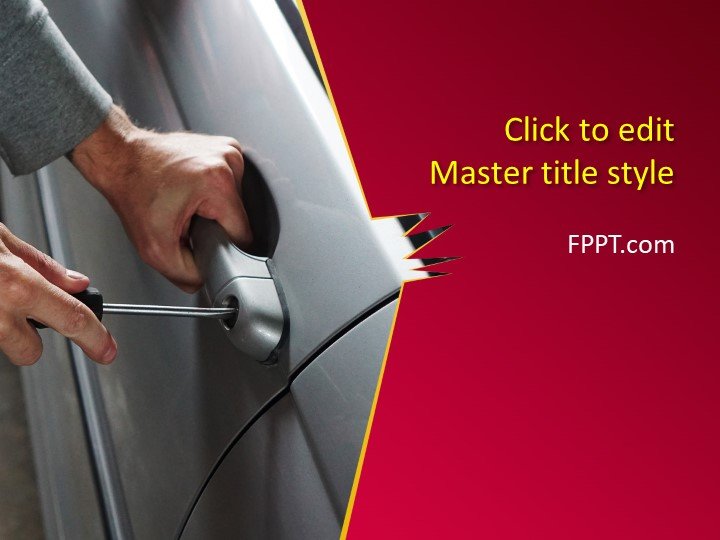 Free Motor Vehicle Theft PowerPoint Template