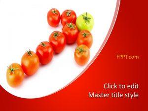 Free Tomatoes Arrow Shape PowerPoint Template