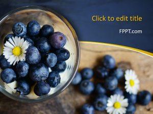 Free Blueberries PowerPoint Template