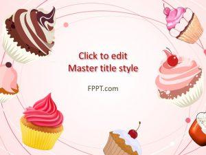 Free Cupcakes PowerPoint Template