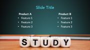 Free Study Slide Design with Chalkboard Background