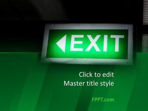 Free Exit PowerPoint Template