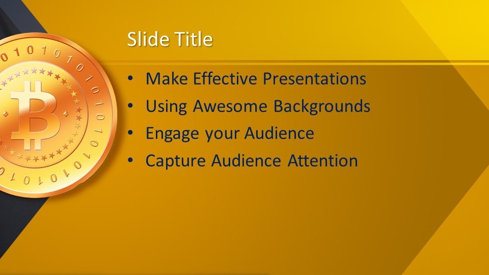 16 x 9 size presentation Template Cryptocurrency Free PowerPoint   Bitcoin