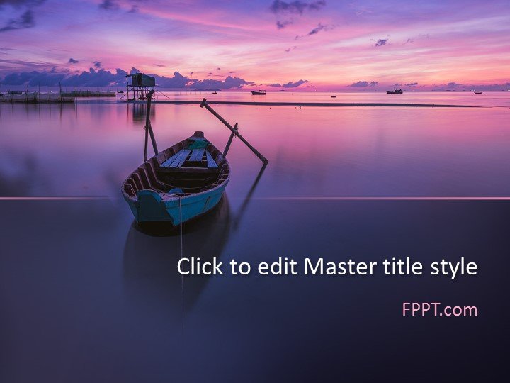 Free Sailing Sunset PowerPoint Template