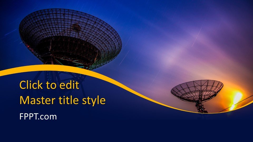 Free Satellite Communication PowerPoint Template Free PowerPoint