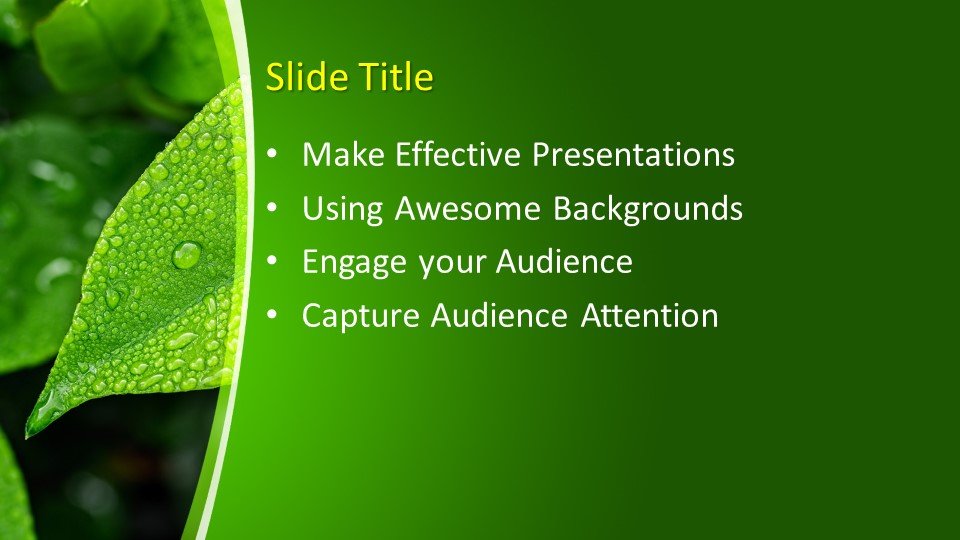 Free Leaf PowerPoint Template Free PowerPoint Templates