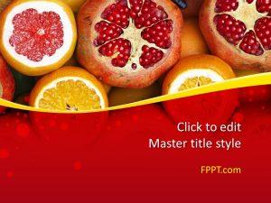 Free Pomegranate PowerPoint Template