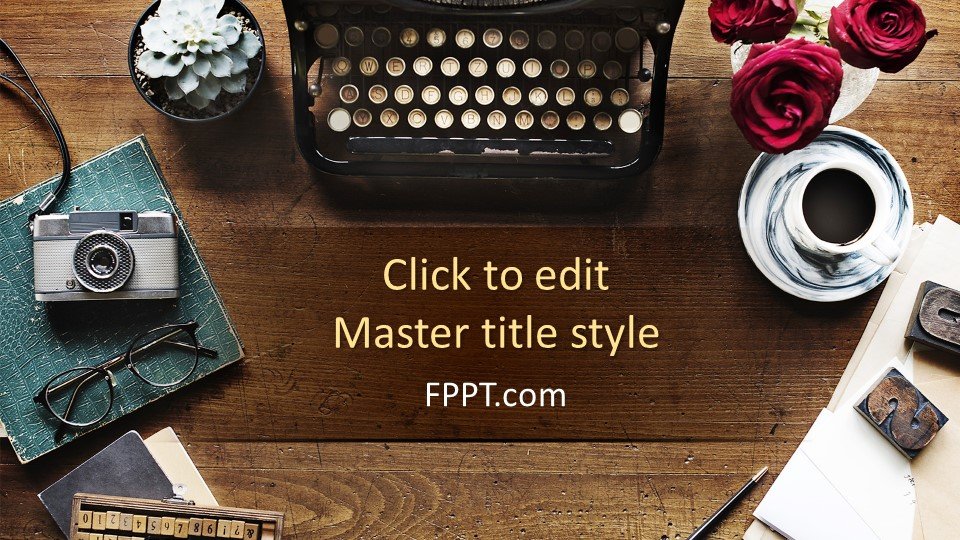 Free Typewriter PowerPoint Template - Free PowerPoint Templates