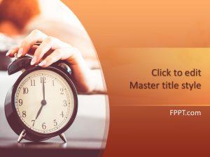 Free Morning Alarm Clock PowerPoint Template