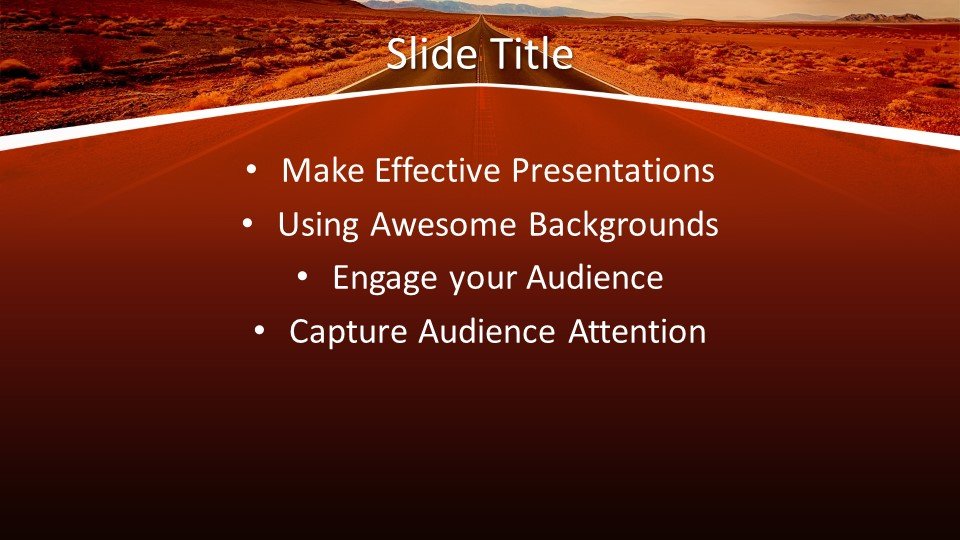 Free Road PowerPoint Template Free PowerPoint Templates