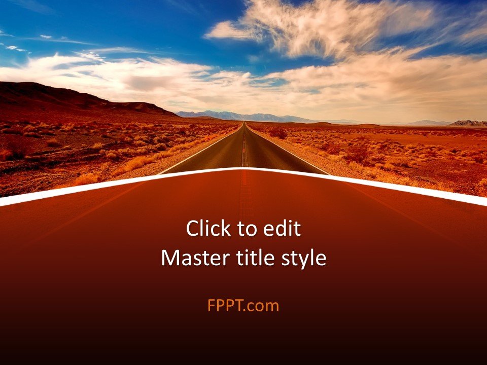 Free Road PowerPoint Template Free PowerPoint Templates