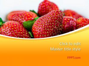 Free Strawberries PowerPoint Template