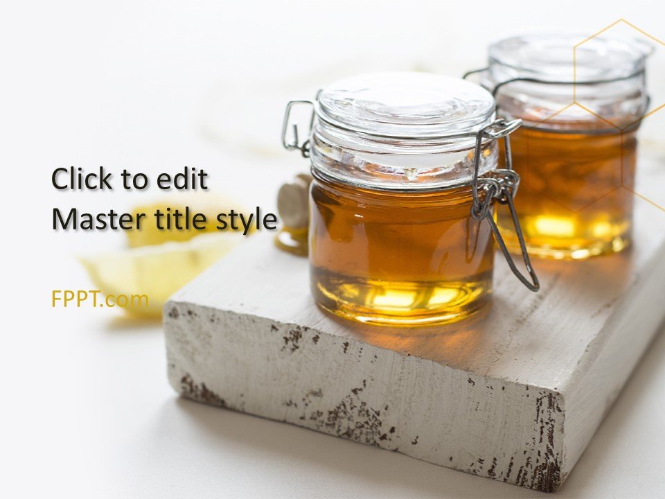 Free Honey Bee Bottle PowerPoint Template