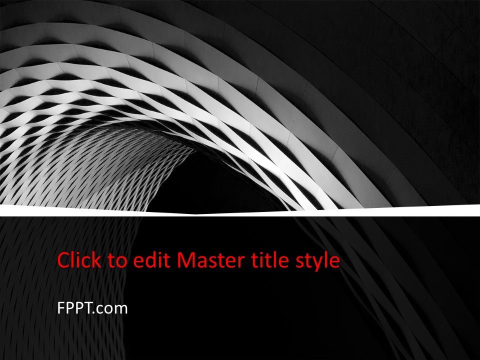 presentation template black and white