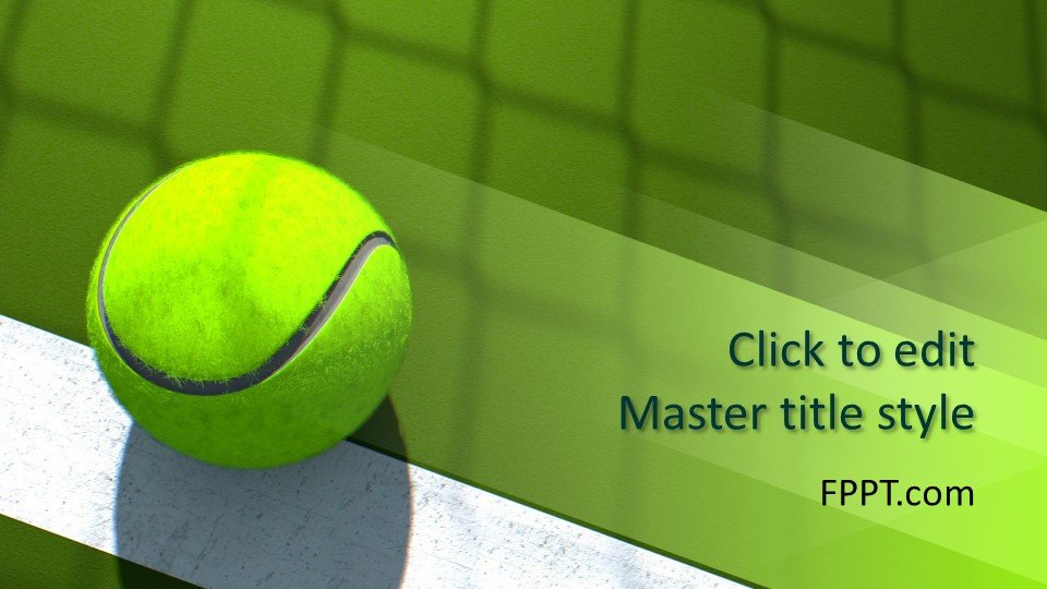 Free Green Tennis PowerPoint Template Free PowerPoint Templates