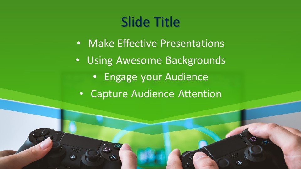 Free Video Game Players Powerpoint Template Free