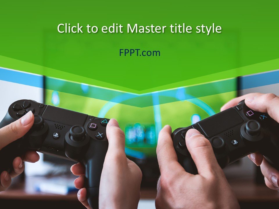Free Video Game Players PowerPoint Template - Free PowerPoint Templates