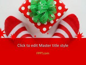 Free Red Gift PowerPoint Template