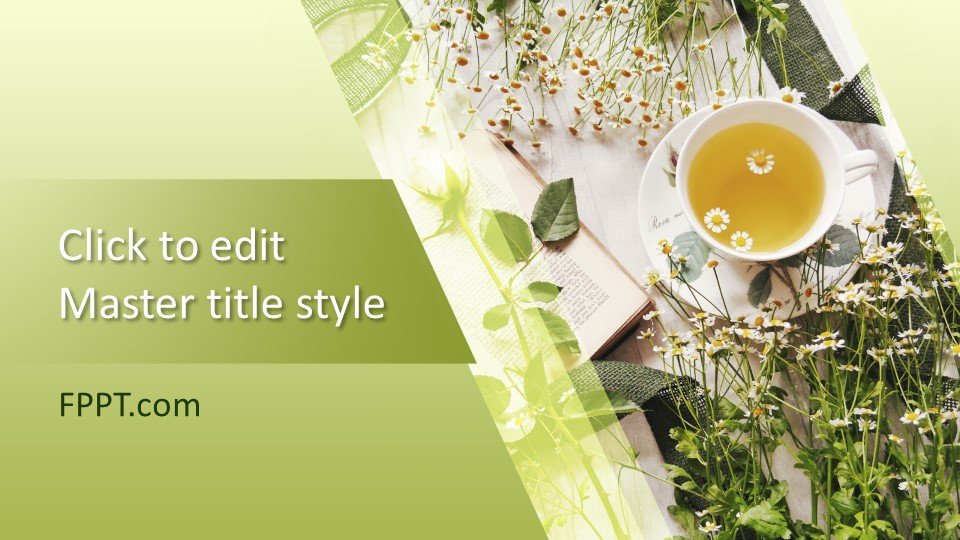 Free Chamomile Tea PowerPoint Template Free PowerPoint Templates