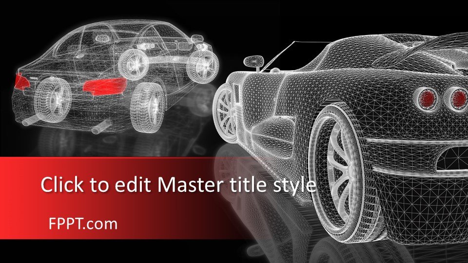 Free 3D Car Mesh PowerPoint Template - Free PowerPoint Templates