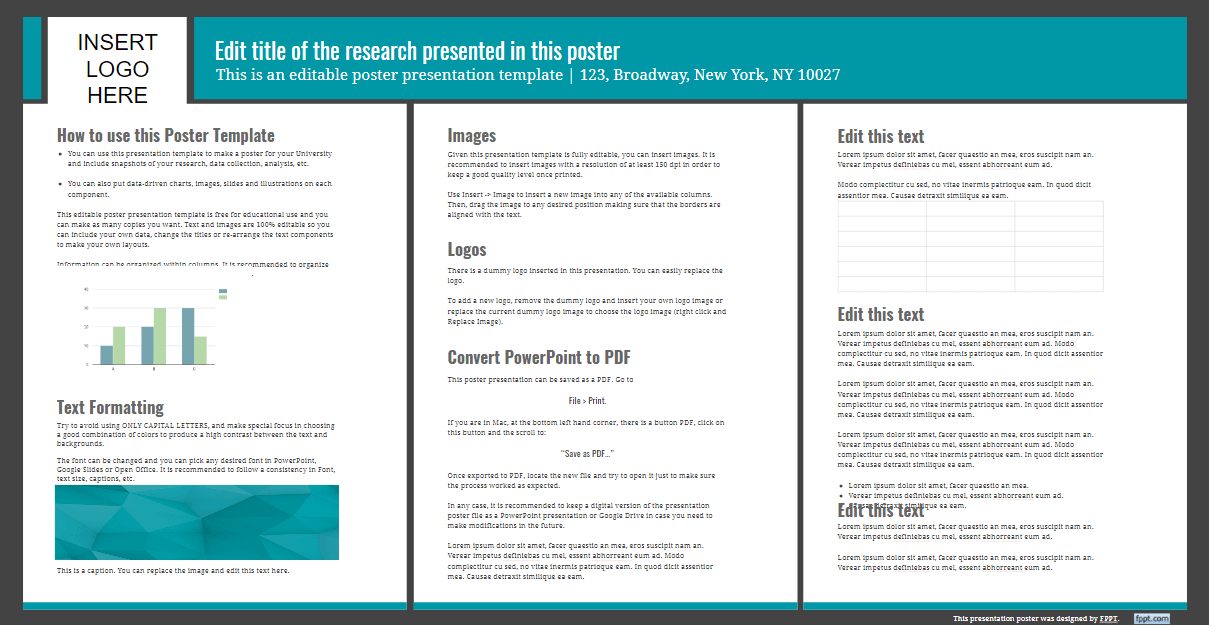 Research Poster for PowerPoint and Google Slids
