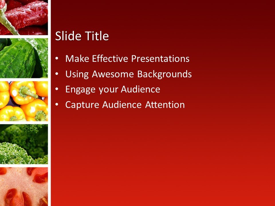 160694 vegetables template 4x3 3 Free PowerPoint Templates
